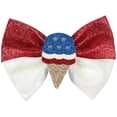 thumbnail image 1 of Zanarzt Girls Hair Bows Childrens Independence Day Bow Hair Girls USA 250th Anniversary Hair Bow Clips White,3-12 Years, 1 of 6