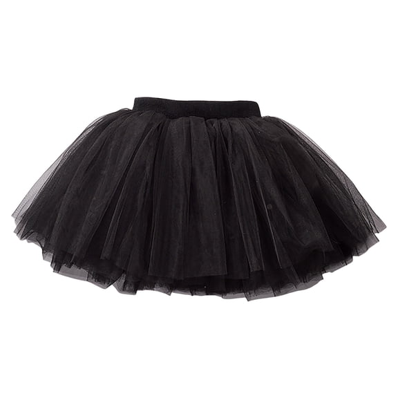 Zanarzt Girls High Waist Tulle Skirts Baby Girl Tutu Skirt Toddler Flower Tulle Skirts Little Girls Short Skirt Kid Holiday Birthday Outfits Black,12-18 Months