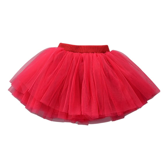 Zanarzt Girls Layered Tulle Tutu Skirt Layered Tulle Tutu Skirt for Girls Ballet Dressing Up Kid Tutu Skirt Tutu Skirt Girls Ballet Dance Skirts Tulle for Toddler Kid Children Red,6-12 Months