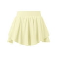 thumbnail image 1 of Zanarzt Girls Skort Girls Casual Mini High Waist Stretchy Flared Pleated Skater Skirts Sport Yoga Gym Skirts Yellow,4-5 Years, 1 of 9