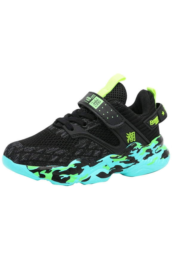 Girls Sneakers Slip On Toddler Walking Shoes Slip On Toddler Shoes Boys Girls Kids Sports Sneakers Casual School Shoes Barefoot Shoes Dark Green,US 13.5