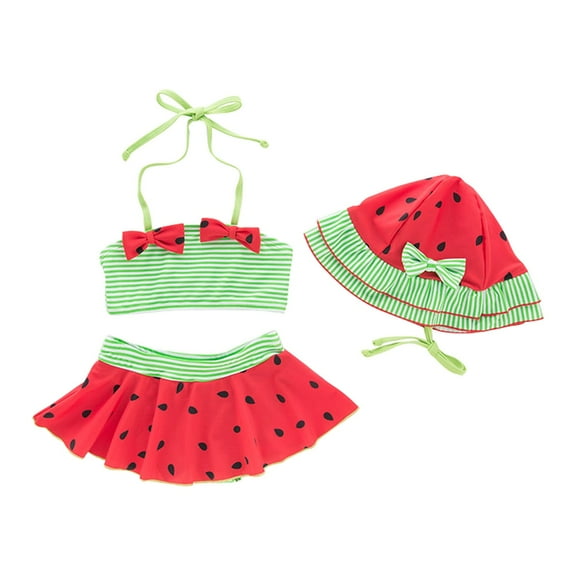 Splozh Girls Tankini Swimsuit Summer Girls' Swimsuit Children's Spring Swimming Suit Leisure Bathing Suit Hot Pink,18-24 Months