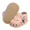 thumbnail image 1 of Zanarzt Baby Boys Girls Sandals Summer Baby Baby Boy Girl Summer Sandals Rubber Sole Closed Toe Non Slip Shoes Toddler First Walkers Pink,US 4, 1 of 4