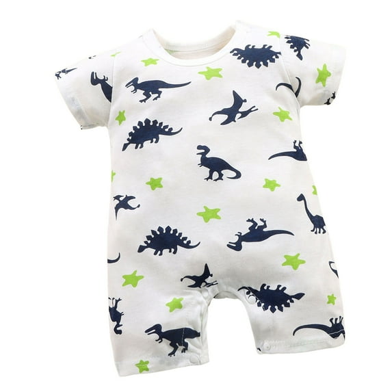 Zanarzt Infant Baby Girl Summer Romper Cotton Short Sleeve Bodysuits One Piece Organic Cotton for Infant Baby Boys Girls Unisex Green,0-6 Months