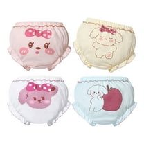 Zanarzt Bloomers Multipack Baby Diaper Covers for Girls Soft Cotton Ruffle Bloomers Toddler 4PCS Pink,4-5 Years