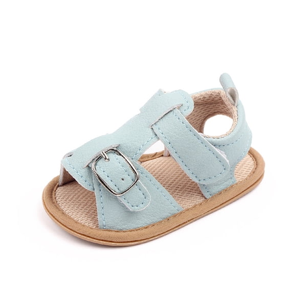 Zanarzt Infant Boy Beach Sandals Infant Baby Boys Girls Summer Beach Sandals Breathable Athletic Soft Sole Newborn First Walker Crib Shoes Blue,US 4