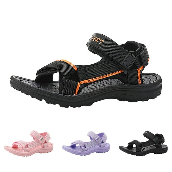Zanarzt Infant Boys Sandals Open Toe Boys Sandals Kids Summer Sports Sandals Adjustable Straps for Beach Outdoor(Little Kid/Big Kid) Orange,1