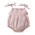thumbnail image 1 of Zanarzt Infant Girl Jumpsuit Romper Summer Infant Girl Sleeveless Romper Birthday Outfit Cute Girl Summer Clothes Pink,3-6 Months, 1 of 7