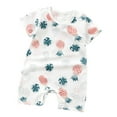 thumbnail image 1 of Zanarzt Infant Girl Jumpsuit Summer Unisex Baby Boy Girl Rompers Short Sleeve One Piece Jumpsuits Clothes Light Pink,12-18 Months, 1 of 4