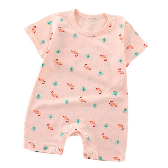 Zanarzt Infant Girl Romper Jumpsuit Summer Baby Boys Girls Romper Printed Newborn Outfit Short Sleeve Bodysuits Watermelon Red,0-6 Months