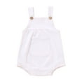 thumbnail image 1 of Zanarzt Girl Summer Bodysuit Cotton Toddler Girl Ruffled Sleeveless Romper Casual Summer Jumpsuit Cotton Clothes White,0-3 Months, 1 of 5