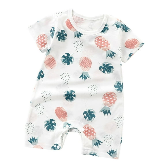 Zanarzt Girl Summer Jumpsuit Unisex Baby Boy Girl Rompers Short Sleeve One Piece Jumpsuits Clothes Light Pink,0-6 Months