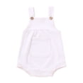 thumbnail image 1 of Zanarzt Infant Girl Summer Romper Cotton Girl Boy Summer Cotton Romper Clothes Ruffle Sleeveless Comfy Rompers Newborn Tops White,0-3 Months, 1 of 5