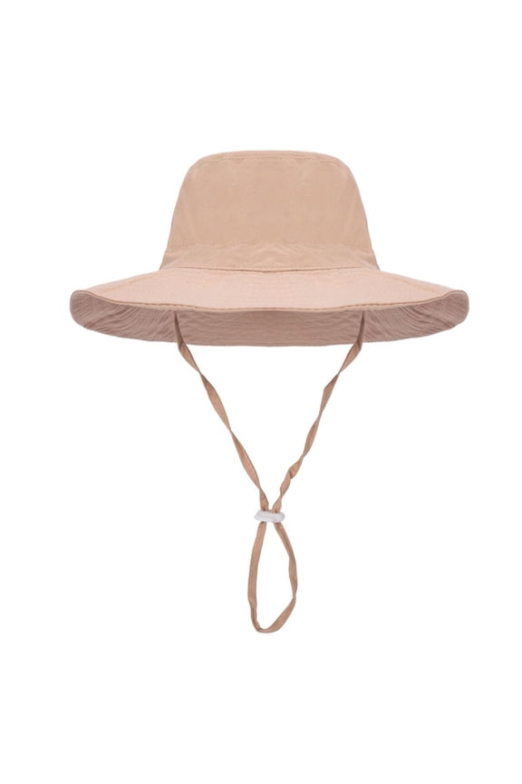 Infant Hat Baby Toddler Sun Hat, Boys Girls Bucket Hat for Kids UPF 50+ Sun Protective Child Summer Beach Hats 1-3 Years,Khaki
