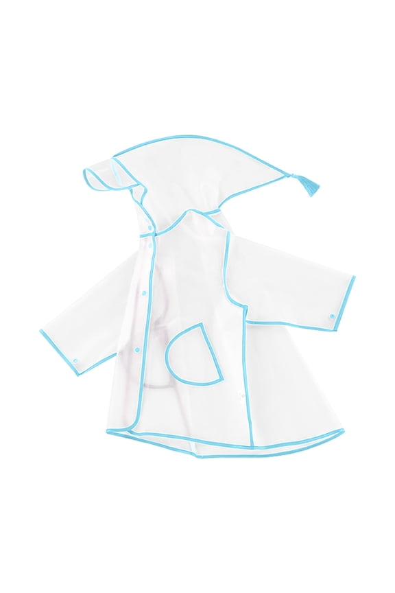 Infant Rain Jacket Rain Wear Baby Boy Girl Rain Suit Poncho Hooded Ponchos Raincoat Waterproof Rainwear Sky Blue,18-24 Months