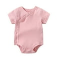 thumbnail image 1 of Zanarzt Infant Ruffle Romper Girl Baby Bodysuit Cute and Comfortable Infant Trendy Newborn Clothing Light Pink,9-12 Months, 1 of 3