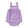 thumbnail image 1 of Zanarzt Infant Ruffle Sleeve Romper Girl Summer Clothes Newborn Girl Outfits Cute Strap Girl Romper Jumpsuit Infant One Piece Bodysuit Purple,3-6 Months, 1 of 6