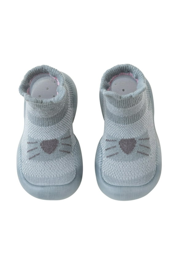 Shoes First Walker Baby Shoes Toddler Walking Sock Shoes Non Slip Breathable Boys Girls Sneakers Tennis Shoes Blue,US 6