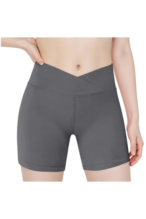 Kid Girl Athletic Shorts Girls Athletic Biker Shorts Kids Teen High Waist Lounge Active Dance Yoga Running Soft Grey,13-14 Years