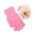 thumbnail image 1 of Zanarzt Kid Gloves Winter Gloves for Boys Girls Kids Warm Knit Thermal Knitted Gloves Wool Fleece Lined Mittens for Cold Weather Pink,5-10 Years, 1 of 5