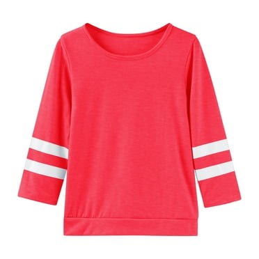 Zanarzt Kid Long Sleeve Shirt Baby Blouse Toddler Girl T Shirts Kids Long Sleeve Tee Girls Casual Top Back to School Clothes Red,8-9 Years