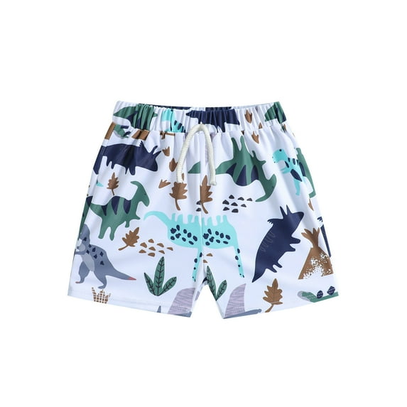 Zanarzt Toddler Swimsuit Boy Toddler Kids Baby Boys Summer Print Shorts Beach Swimwear Swimming Trunks Clothes White,3-4 Years