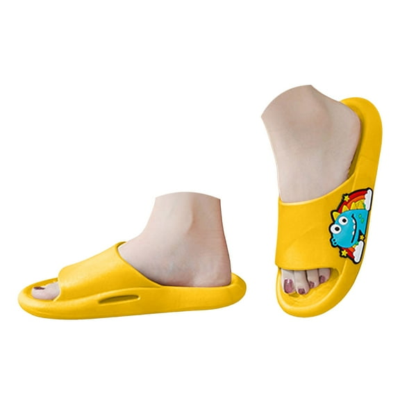 Zanarzt Kids Cloud Slides Boys Toddler Baby Girls Slipper Open Toe Flat Slides Comfort Summer Outdoor Casual Beach Slippers for Kids Yellow,US 2.5