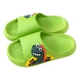 thumbnail image 1 of Zanarzt Toddler Summer Slides Girl Toddler Slippers Print Girls Slides Beach Summer Sandals Open Toe Non Slip Children Slippers Indoor Outdoor Shoes Green,US 12, 1 of 4