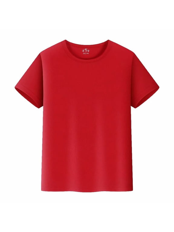 Kids Graphic Tshirts Toddler T Shirt Crew Neck Short Sleeve T Shirt for Kids Baby Children Red,7-8 Years