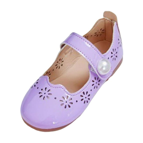 Zanarzt Kids Mary Jane Shoes Wide Baby Girls Mary Jane Flats with Bownot Non Slip Soft Sole Toddler First Walker Cirb Dress Shoes Purple,US 8