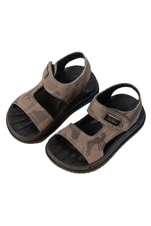 Kids Sandals Boys Kids Lightweight Adjustable Straps Summer Sandals (Toddler/Little Kid/Big Kid) Brown,US 3.5