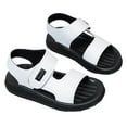 thumbnail image 1 of Zanarzt Toddler Sandals Boys Open Toe Kids Light Weight Adjustable Straps Summer Sandals (Toddler/Little Kid/Big Kid) White,US 10, 1 of 5