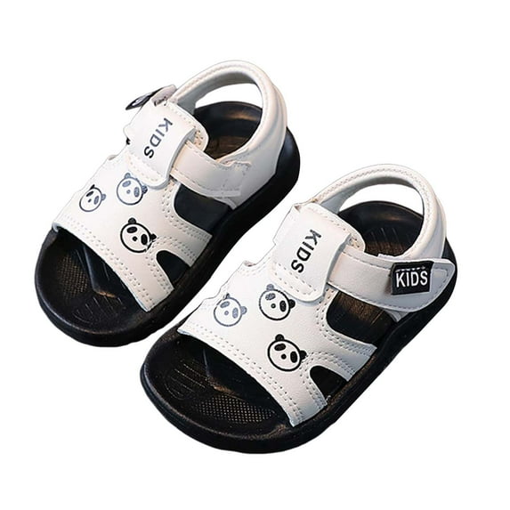 Zanarzt Kids Sandals Summer Non Slip Open Toe Boys Girls Sandals Open Toe Summer Outdoor Unisex Child Sport Sandals Athletic Lightweight(Toddler/Little Kid/Big Kid) White,US 8.5