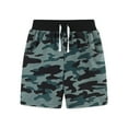 thumbnail image 1 of Zanarzt Kids Shorts Cotton Running Athletic Knitted Cotton Boys' Sports Pants Children's Casual Five Quarter Pants Light Green,6 Years, 1 of 3