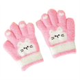 thumbnail image 1 of Zanarzt Kids Snow Mittens Kids Winter Gloves for Boys Girls Children Full Fingers Stretchy Warm Mittens Pink,2-4 Years, 1 of 9