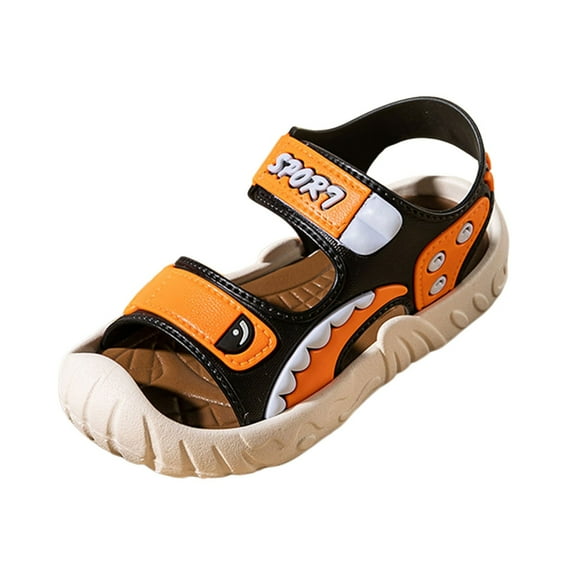 Zanarzt Kids Summer Sandals Boys Kids Boys Summer Sports Sandals Hiking Beach Outdoor Open toe Sports Sandals for Kids Orange,US 11.5