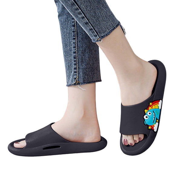 Zanarzt Kids Summer Slides Kids Slippers Boys Slipper Kids Summer Girls Slipper Toddler Boys Sandals Soft And Non Slip Kids Home Slipper Children's Shose Black,US 2.5