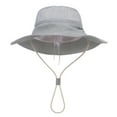 thumbnail image 1 of Zanarzt Kids Sun Hat with Strap UPF 50+ Baby Sun hat Baby Bucket hat with Strings Summer Sun Protection Infant Sun hat for Kids Grey,2-7 Years, 1 of 8