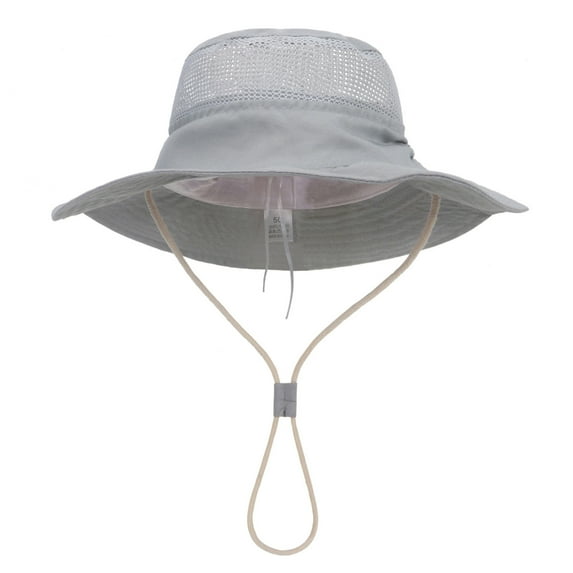 Zanarzt Kids Sun Hat with Strap UPF 50+ Baby Sun hat Baby Bucket hat with Strings Summer Sun Protection Infant Sun hat for Kids Grey,2-7 Years