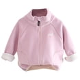 thumbnail image 1 of Zanarzt Kids Sweatshirts Toddler Girls Boys Fleece Jacket Kids Sherpa Lined Jackets Fall Spring Warm Coats Clothes for Baby Pink,4-5 Years, 1 of 7