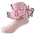 thumbnail image 1 of Zanarzt Toddler Ruffle Socks Toddler Socks Floor Socks Lace Socks with Ripple and Ruffle Socks for Toddler Girls Pink,6-8 Years, 1 of 3