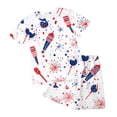 thumbnail image 1 of Zanarzt Little Boy 4th Of July Shorts Outfit 4th of July Baby Boy Outfit Flag Short Sleeve Shirt Shorts 2Pcs Toddler Boys Fourth of July Outfits Blue,9-10 Years, 1 of 4