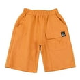 thumbnail image 1 of Zanarzt Little Boy Cargo Shorts Toddler Boys School Shorts with Pockets Jogger Summer Cargo Short for Kids Red,5-6 Years, 1 of 4