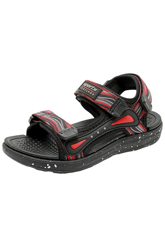 Kids Sandals Kids Sport Sandals with Double Adjustable Straps Athletic Open-Toe Water Shoes for Boys Girls (Toddler/Little Kid/Big Kid) Red,US 12.5