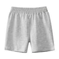 thumbnail image 1 of Zanarzt Little Boys Sports Shorts Unisex Baby Toddler Cotton Shorts with Drawstring Baby Pull On Soild Shorts Soft Clothes for Summer Daily Grey,1-2 Years, 1 of 3