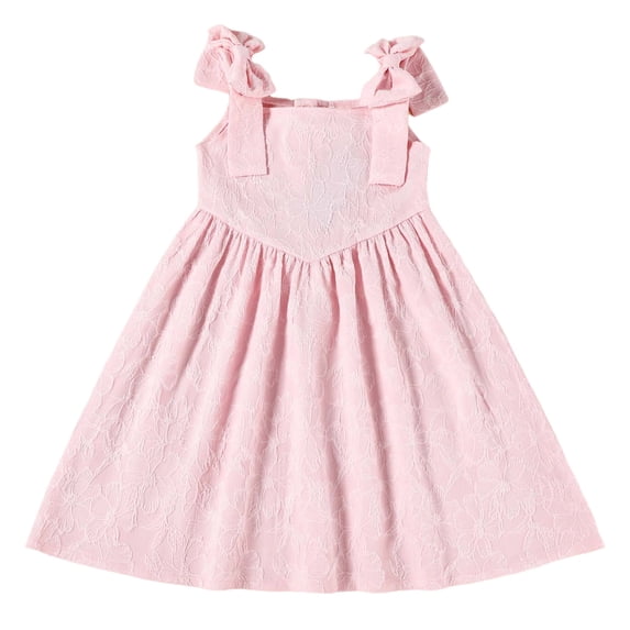 Zanarzt Little Girl Dresses Toddler Baby Girls Dress Summer Ruffle Sleeve Halter Casual Kids Beach Sundress 18-24 Months,Red