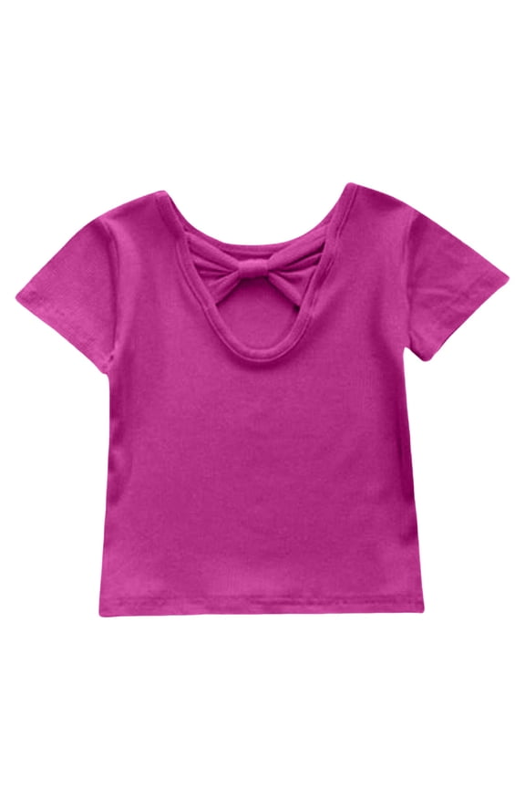 Little Girls Summer Tops Toddler Shirt Baby Girl Outfit Shirt Birthday Girl T Shirt Summer Cotton Tee Top Purple,6-12 Months