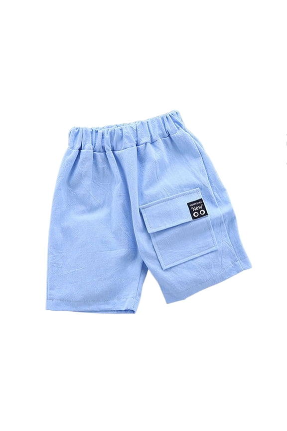 Little Kids Athletic Shorts Boys Toddler Boys Girls Cotton Running Athletic Shorts Kids Summer Casual Fashion Soccer Shorts Blue,7-8 Years