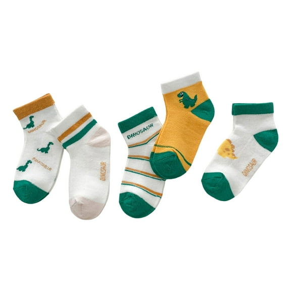 Zanarzt Little Kids Organic Cotton Socks Boys Girls Socks Breathable Cartoon Mesh Socks High Ankle Socks Back to School Must Haves White,1-3 Years