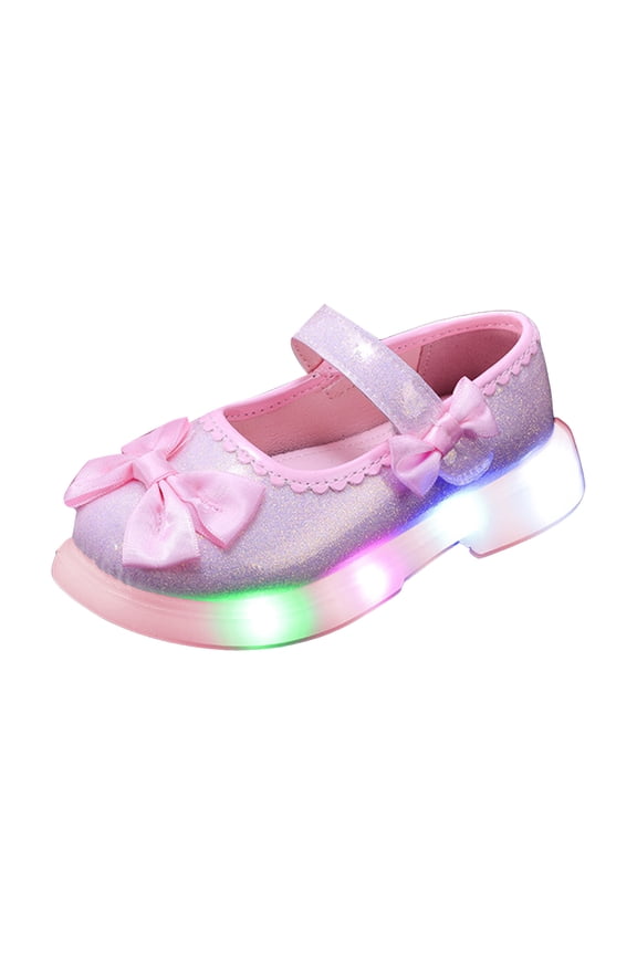 Mary Janes Toddler Cute Casual Light Up Mary Jane Shoes for Girls Toddlers for Performances Trendy Shoes Red,US 5.5